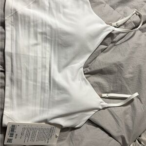 Lululemon Athletica White Cropped Cami Tank
